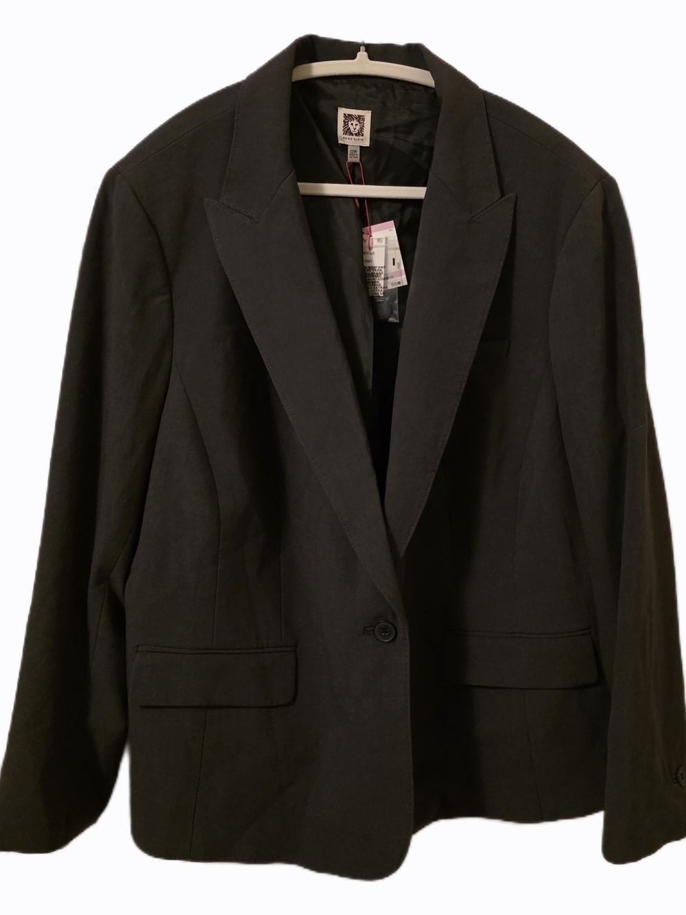 Anne Klein Plus Size Classic Black Women's Tailored Blazer